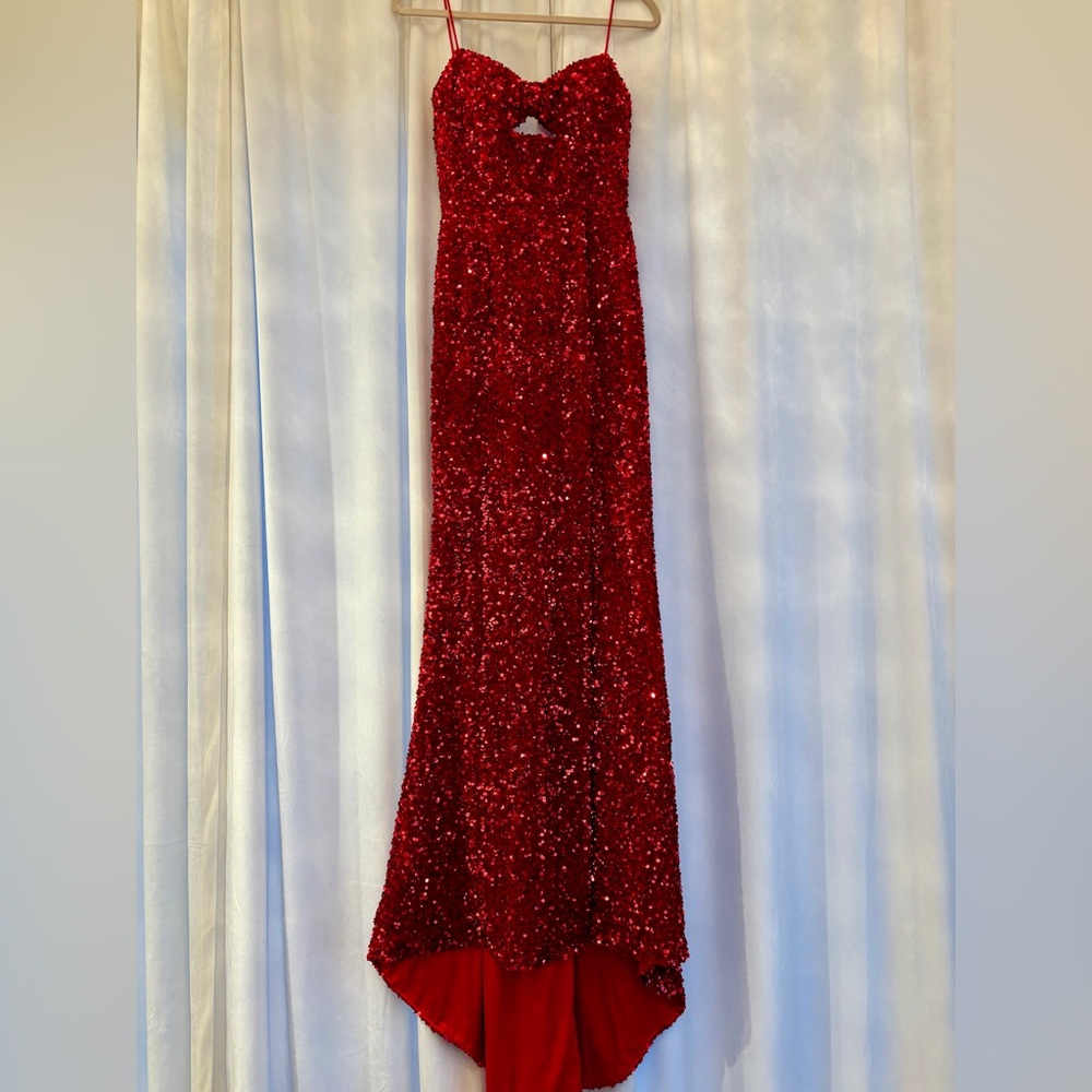 Sherri Hill Vibrant Red Gown - Picture 5 of 5